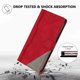 thumbnail image 2 of Compatible with Xiaomi Redmi Note 13 Pro 5G Leather Case Triangle Splicing Wallet Stand Shockproof Mobile Phone Protective Case Red, 2 of 5