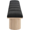 thumbnail image 4 of Meridian Furniture Pavilion Black Boucle Fabric Bench, 4 of 7