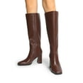 thumbnail image 6 of BURUDANI Women Gogo Knee-High Square-Toe Chunky-Heel Boots with Side Zip, 6 of 7