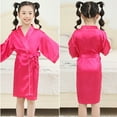 thumbnail image 4 of Huowey Kids Boys Girls Silk Satin Bathrobe Kimono Robes Nightgown Sleepwear Clothes, 4 of 4
