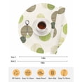 thumbnail image 6 of 15 Inch Round Placemats Set of 6, Abstract Geometric Non Slip Heat Insulation PP Table Mats, Farmhouse Vintage Polka Dot Green Washable Place Mats for Kitchen Dining Party Table Decor, 6 of 7