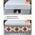 thumbnail image 7 of Brown Gray Boho Wrap Around Bed Skirts for King Bed 16" Drop,Bed Skirt with Adjustable Elastic Belt Dust Ruffle Bed Valance for Bedroom Hotel Southwestern Ethnic Abstract Geometric Bed Frame Cover, 7 of 7