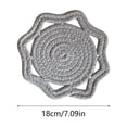 thumbnail image 3 of Bomd Cotton Rope Trivet Octagon Hot Pad Heat Resistant Pot Macrame Table Mat, Woven Macrame Table Mat Protects Surfaces for Holiday Kitchen And Dining Table Decor,7In,Gray, 3 of 5