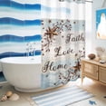 thumbnail image 5 of No Hook Shower Curtain, Country Star Brown Shower Curtains for Bathroom with See Through Top Window, Vintage Rustic Texas Stars Wooden Waterproof & Washable Bath Curtain Stand Up Stall 36"x72", 5 of 9