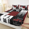 thumbnail image 3 of Homewish Jungle Wildlife Bear Twin Sheet Sets,Happy Camping Twin Fitted Sheet,Cute Bear Paws Flat Sheet For Boys Kids,Super Cozy Room Decor,3-Piece, 3 of 7