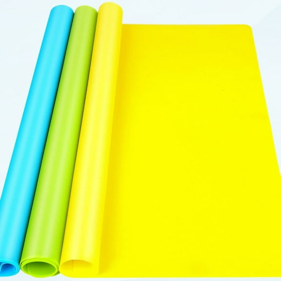Silicone Mat, 3 PCS Silicone Mats for Crafts, Playdough Mat, Silicone Craft Mat for Resin Molds, Clay Mat, Nonstick Silicone Mat Mat for Clay Resin Painting Crafts, 15.7” x 11.7”