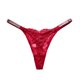 thumbnail image 1 of Gibobby Tangas de sexy mujer Bragas de encaje Sexy para mujer, 3 piezas, bragas caladas, bragas con cordones de ganchillo, tangas, lencería, ropa interior(Rojo,CH), 1 of 5
