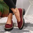 thumbnail image 5 of Miluxas Womens Loafers Slip On Casual Chunky Platform Heel Loafers Classic Penny Dressy Comfy Business Work Shoes Wine 6.5(38), 5 of 9