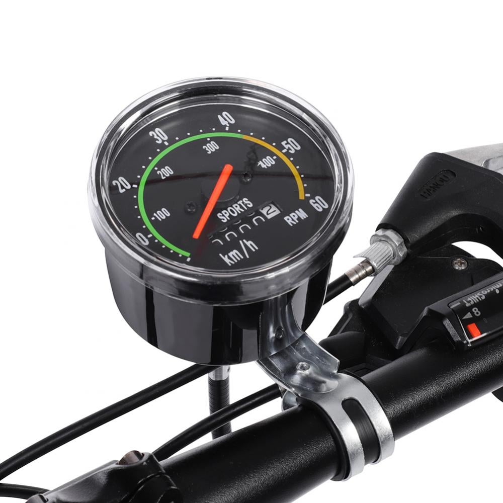 Vintage Style Bicycle Bike Speedometer Analog Mechanical Odometer With Hardw yy 