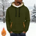 thumbnail image 4 of Mens Fleece Sherpa Lined Hoodies with Front Pocket Pullover Sweatshirts Long Sleeve Solid Color Thermal Warm Athletic Workout Hoodie & Sweatshirt Tops, 4 of 8