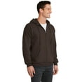 thumbnail image 4 of Port & Company Core Fleece Full Zip Hooded Sweatshirt-3XL (Dark Chocolate Brown), 4 of 6