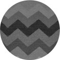 thumbnail image 1 of Ahgly Company Tapis Rond Lavable en Machine Intérieur Transitionnel Gris Platine, 3 Pieds Rond, 1 of 7