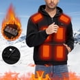 thumbnail image 4 of Zormilly Heated Hoodie for Men Women Winter Plus Size Quarter Zip Pullover with 4-Controller Warm Black Sweatshirt, S-5XL, 4 of 8