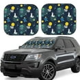 thumbnail image 6 of Kdxio Space And Animals Print 2-Piece Sun Shade Front Windshield - Foldable Car Front Window Sunshades For Most Sedans Suv Truck, 6 of 6