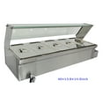 thumbnail image 6 of INTBUYING 5-Pan Food Warmer Commercial Buffet Food Warmer Stainless Steel Steam Table Restaurant Canteen Food Heater with Glass Guard, 6 of 7