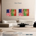 thumbnail image 4 of Elephant Stock Usa And Portugal Flags Wall Art - Horizontal Canvas Wall Art - Living Room Wall Decor - Flags Canvas - Red And Blue Decor - 48" x 32", 4 of 8