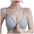 thumbnail image 3 of NIEWTR Front Closure Wireless Bras for Women No Underwire Compression Support Adjustable Straps Everyday Comfort Bra(Grey,5XL), 3 of 7