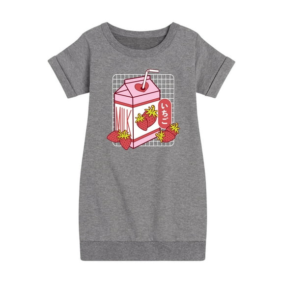 Instant Message - Strawberry Milk - Toddler & Youth Girls Fleece Dress
