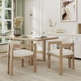 thumbnail image 1 of Velmero - Dining Chair With Armrest-Light Ash+Beige(2 pcs),Beige, 1 of 11