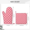 thumbnail image 3 of DouZhe Oven Mitts and Pot Holders Sets, Polka Dots Pink Brown Spots Prints Non-Slip Heat Resistant Kitchen Oven Silicone Glove, 3 of 7