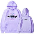 thumbnail image 1 of KPop Demon Hunters Hoodie - LOGO Printed Pattern Anime Movie Pattern Men's and Women's Fashion Pullover Sweatshirt, Suitable for K-Pop and Anime Fans#Light Purple XL, 1 of 2