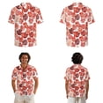 thumbnail image 2 of Xixirimido Red Tropical Leaf Print Matching Couple Outfits Men’s Button-down Hawaiian Shirt Women Sleeveless Midi Dress with Pocket Couples Matched Summer Outfits for Beach Vacation, 2XL, 2 of 7