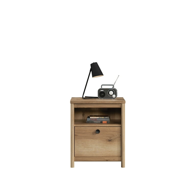 Sauder Dover Edge Nightstand with Drawer, Timber Oak Finish