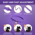 thumbnail image 6 of 4 PCS Calming Cats Collar Adjustable Cat Calm Collar Lavender Scent Relaxing Cat Collar for Small, Medium and Large Cats, Reduce Stress Aggression Anxious, up to 15 Inches, Purple, 6 of 7