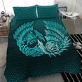 thumbnail image 5 of Juego de Cama Vikingo Ragnarok Huginn Muninn Versión Cian Juego de Cama Rlt12, 5 of 5