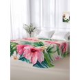 thumbnail image 6 of Twin Flat Sheet Only Flamingo Coastal Monstera Floral Soft Microfiber Cooling Bedding Sheets Summer Tropical Leaves Flat Bed Sheet, 6 of 9