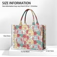 thumbnail image 3 of Large Capacity Tote Bag,Pioneer Flower Floral Print Pattern Handbag Fashion Luxury Tote Bag,15.7"x13"x 5.1" Inches,Laptop Compatible, 3 of 6