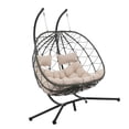 thumbnail image 6 of Hanging Chair Egg Swing Chair 2 Person Hanging Chair With Stand Hammock Swing With Stand Double Egg Swing Chair With Stand Outdoor Patio 2 Person Hanging Nylon Rope Hammock Chairs, 6 of 6