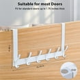 thumbnail image 5 of Over The Door Hooks, Door Hanger Hooks for Hanging, Over The Door Towel Racks for Bathroom with 12 Coat Hooks, Coat Rack Over The Door Organizer, Towel Holder Bathroom Accessories, 5 of 7