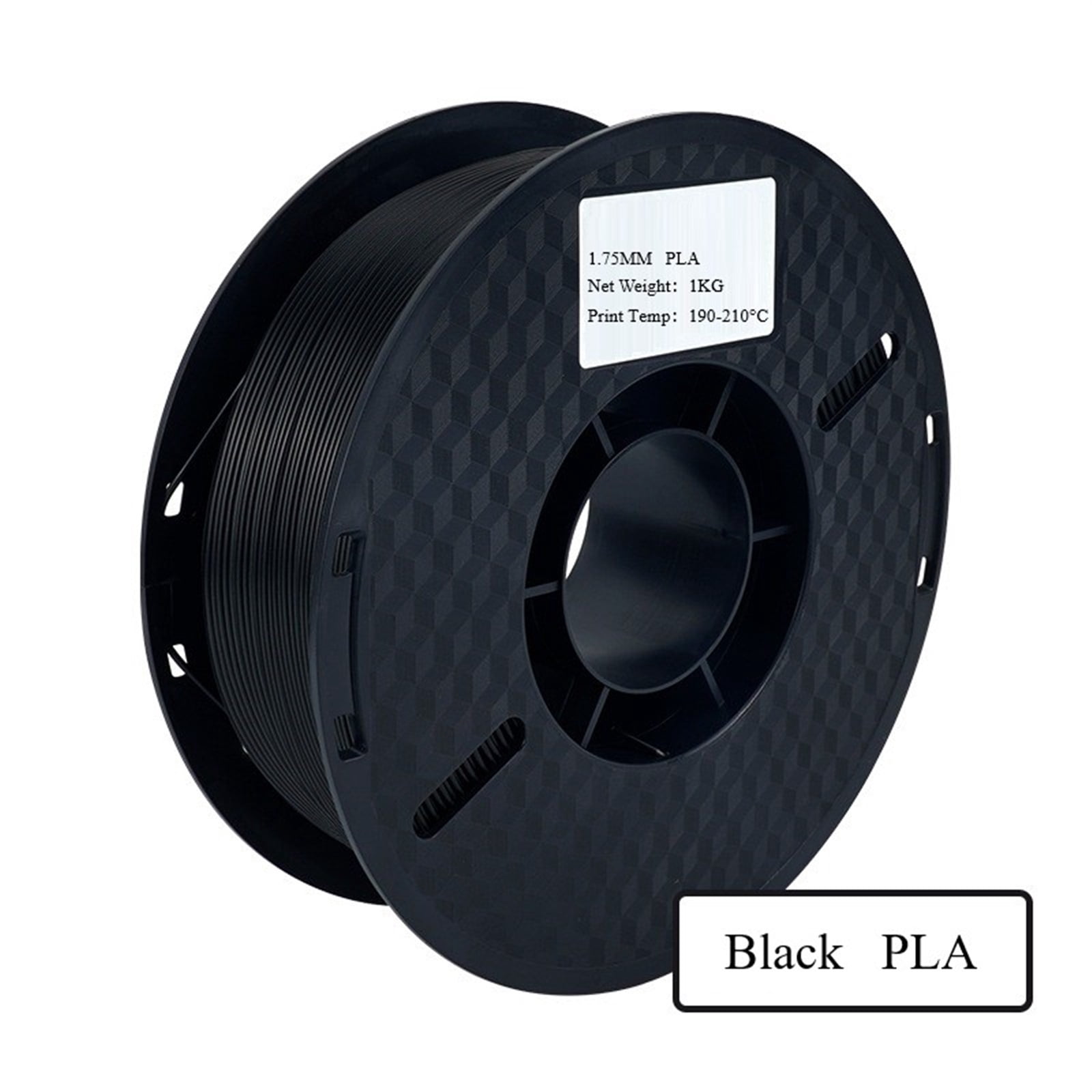 1.75mm PLA Solid Black Filament Fit Most 3D Printers, Easy-to-Print, No Pulling or Clogging, 1KG 3D Printer Accessories