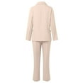 thumbnail image 4 of Womens Long Sleeve Solid Suit Set - Elegant Blazer & Pants with Pockets - Polyester Formal Outfit, S-XXL, Autumn/Winter, 4 of 4