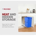 thumbnail image 6 of LibraMal Pullout Trash Can for Under Kitchen Cabinets 35 Qt Garbage Waste Recyling Bin with Full Extension Slides, Blue, RV-12KD-22C-S, 6 of 9