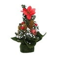 thumbnail image 2 of Flocked Tabletop Christmas Tree,Artificial Christmas Tree in Decorative Basket Base for Office Desk Home Decor,Christmas Decorations with Hanging Ornaments for Desktop Bedroom Indoor Party Decoration, 2 of 2
