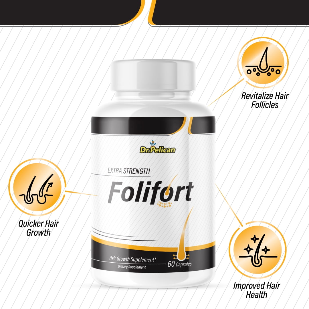 Folifort- Hair Growth & Hair/ Follicles Treatment- 60 Capsules- Dr. Pelican