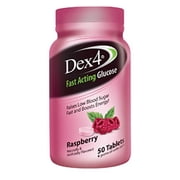 Dex 4 Glucose Tablets, Raspberry - 50 ea []