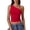 BD32_Red, variant on Lumtrix Womens One Shoulder Top Summer Going Out Pleated Crop Tank Tops Y2K Fashion Cami Cute Slim Fit Shirt Hot Pink XL
