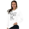 thumbnail image 3 of Cool Fashion Beauty Takes the City Women Plus Size Long Sleeve Graphic Tee Brisco Brands 2X, 3 of 5