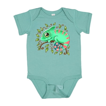 

Inktastic Tiny Cute Chameleon Gift Baby Boy or Baby Girl Bodysuit