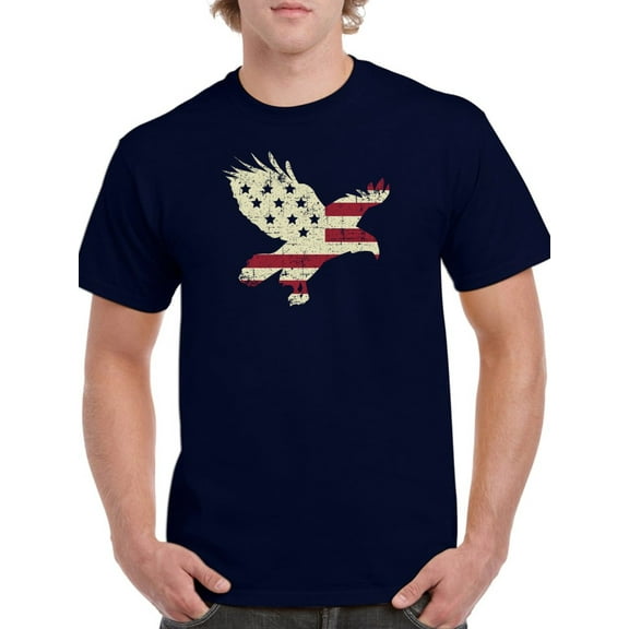 American Flag Eagle T-Shirt Men -Smartprints Designs, Male XX-Large