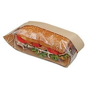 300090 Dubl View ToGo! Window Deli XLarge Sandwich Bags, Natural, 4.25x2.75x11.75", 500/case