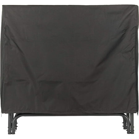 

HYYYYH SLRCD-M Deluxe Weather Protective Firewood Storage Cover Fits SLRM Log Rack Heavy-Duty Zippers for Easy Access w/Grommets for tie-Down Medium (48 x 21 x 38 ) Black