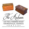 thumbnail image 1 of Personalized Wood Mounted Rubber Stamp Custom Family Address Stamp Invitation Gift, 1 of 3