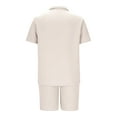 thumbnail image 5 of Bpmpbo Men's Track Suits 2 Piece Set Casual Quarter Zip Polo Shirt and Shorts Set Sweatsuit Summer Outfits，Men's Short Sleeved Top Shorts Lapel Solid Color Suit, 5 of 6