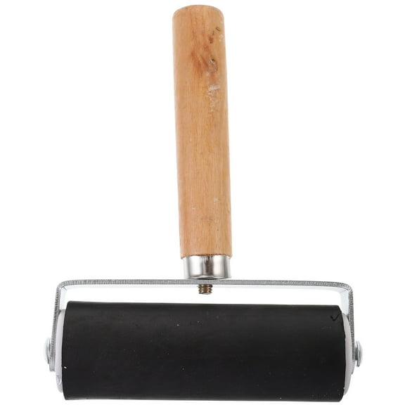 Rubber Roller Brayer Printmaking Craft Projects Ink and Stamping Tools (Black)