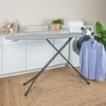 thumbnail image 4 of Household Essentials Ultra Ironing Board, 4-Leg, with Steel Top and Iron Rest, Cotton Cover with Fiber Pad, Heat and Stain Resistant, Matte Black Frame, Grey Cover, 4 of 13