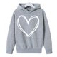 thumbnail image 3 of Sudadera con capucha y estampado de corazón de San Valentín, sudadera de manga larga para niños y niñas, chaqueta para niñas de talla mediana y grande., 3 of 7